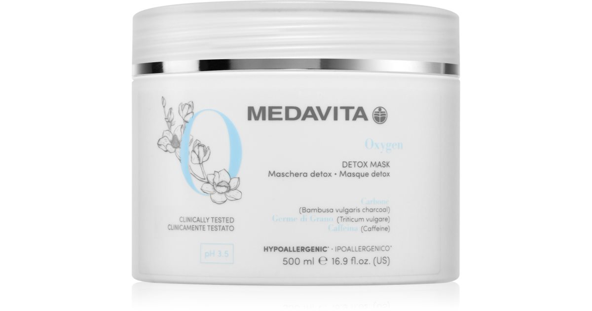 Medavita Detoxifiere cu oxigen maschera detoxifiant pentru par si scalp 500 ml