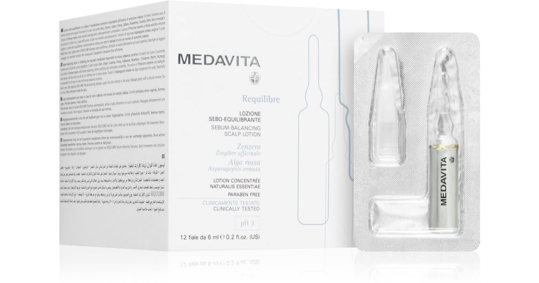 Medavita Requilibre siero equilibrante per capelli per cuoi capelluti grassi 12x6 ml