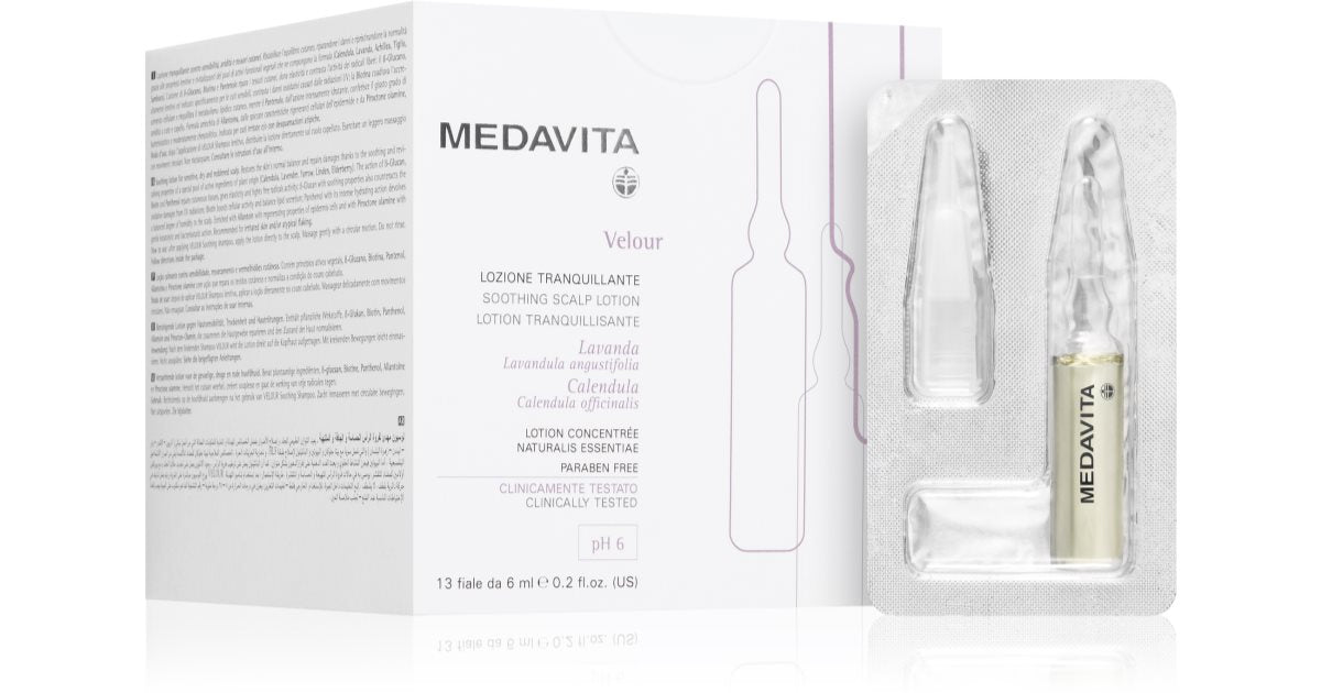 Medavita Velour Intensiv beroligende hårbehandlingslotion 12x6 ml