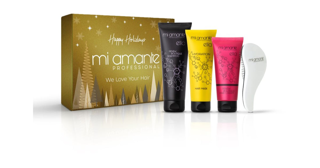 Mi Amante Professional Set de regalo para el cabello Happy Holidays Christmas 4 piezas