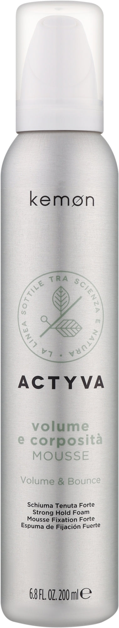 Mousse per capelli, fissazione forte Actyva Volume Corposita Mousse Strong Holding 200 ml