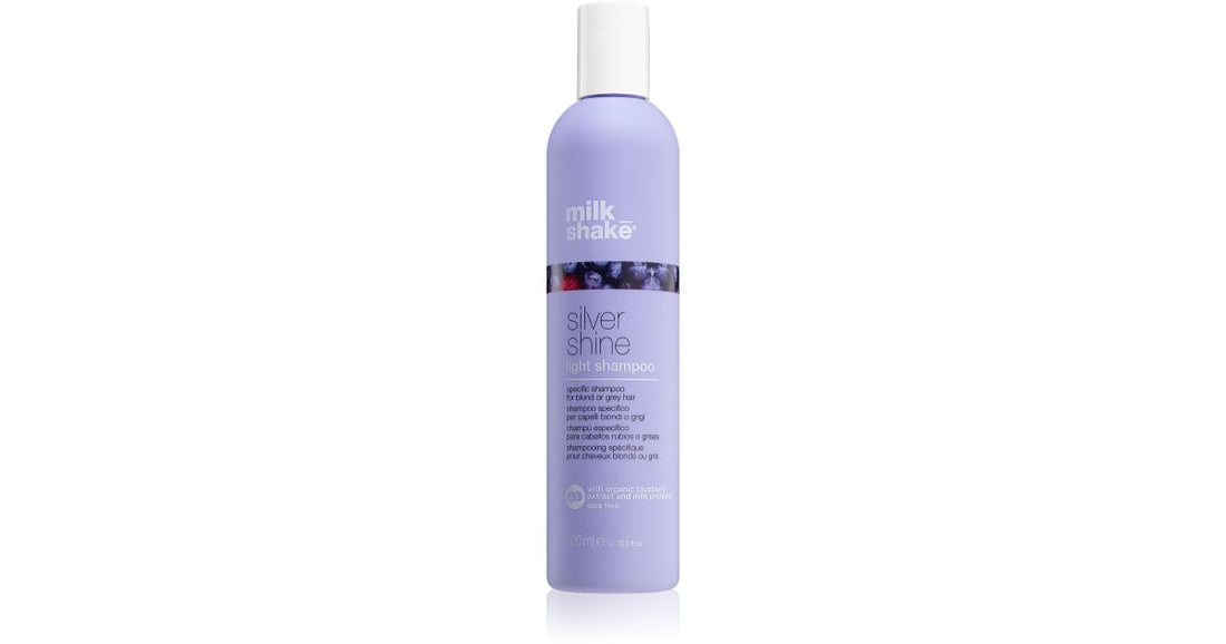 Milk Shake Silver Shine shampoo harmaille ja vaaleanvaaleille hiuksille 1000 ml