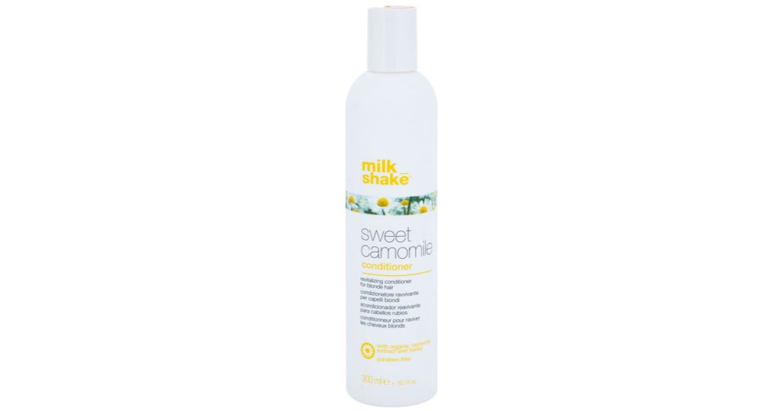 Milk Shake Sweet Camomile nærende balsam for blondt hår uten parabener 1000 ml