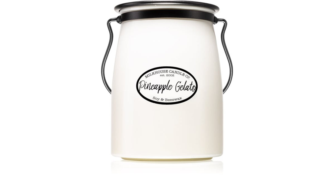 Milkhouse Candle Co. Creamery Vela Perfumada Helado De Piña Mantequilla Tarro 624g