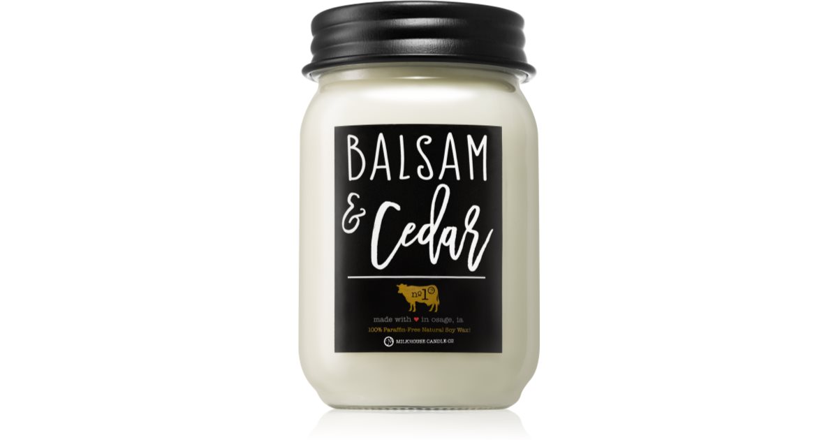 Milkhouse Candle Co. Farmhouse Balsam &amp; Zeder Einmachglas-Duftkerze 737 g