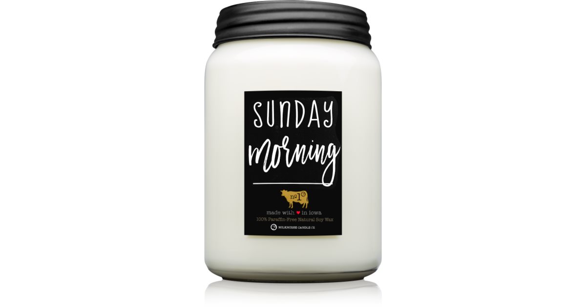 Milkhouse Candle Co. شمعة معطرة برائحة يوم الأحد من فارم هاوس، برطمان فارم هاوس 737 جم