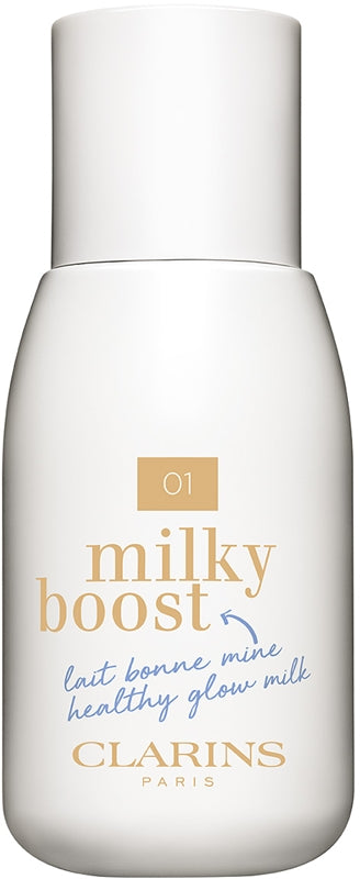 Clarins Loțiune de bronzare Milky Boost pentru unificarea culorii pielii 01 Milky Cream 50 ml