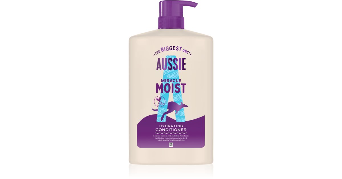 Aussie Miracle Moist balsamo idratante per capelli rovinati e secchi 1000 ml