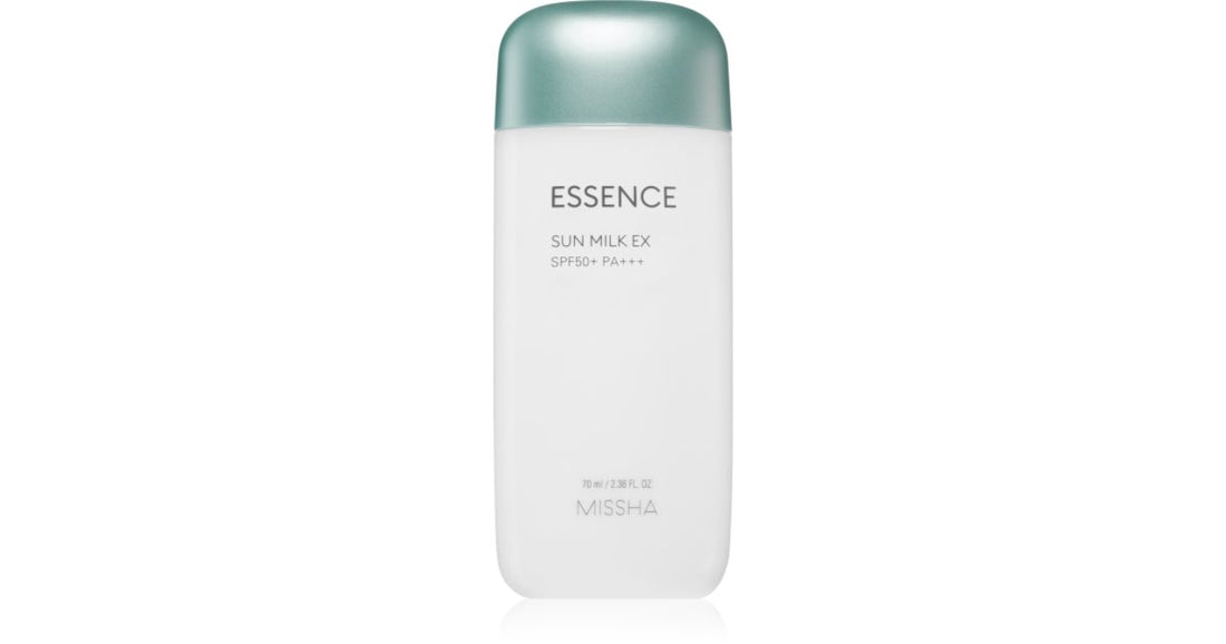 Missha Kaiken ympärillä turvallinen lohko Essence kosteuttava suojaava maito kasvohoidoille ja vartalo SPF 50+ 70 ml