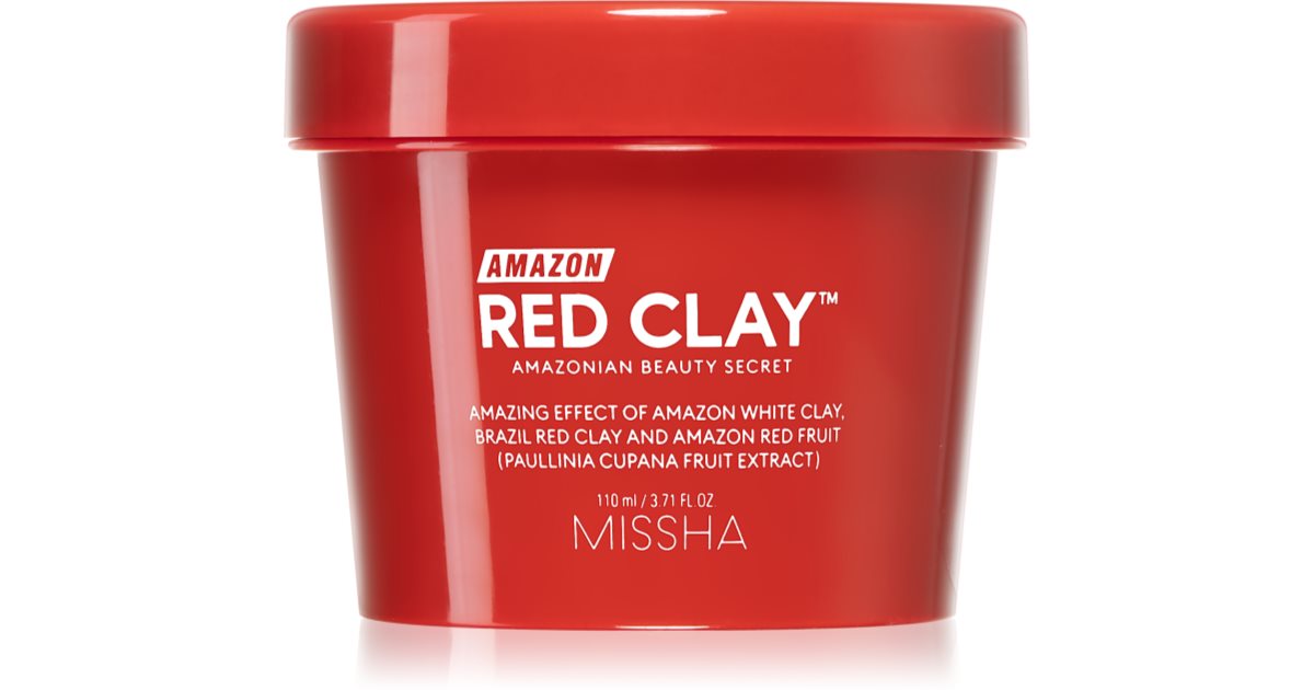 Missha Amazon Red Clay™ maschera detergente per la riduzione del sebo e dei pori con argilla 110 ml