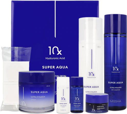 Missha Set regalo per la cura della pelle idratante Super Aqua Ultra Hyalron