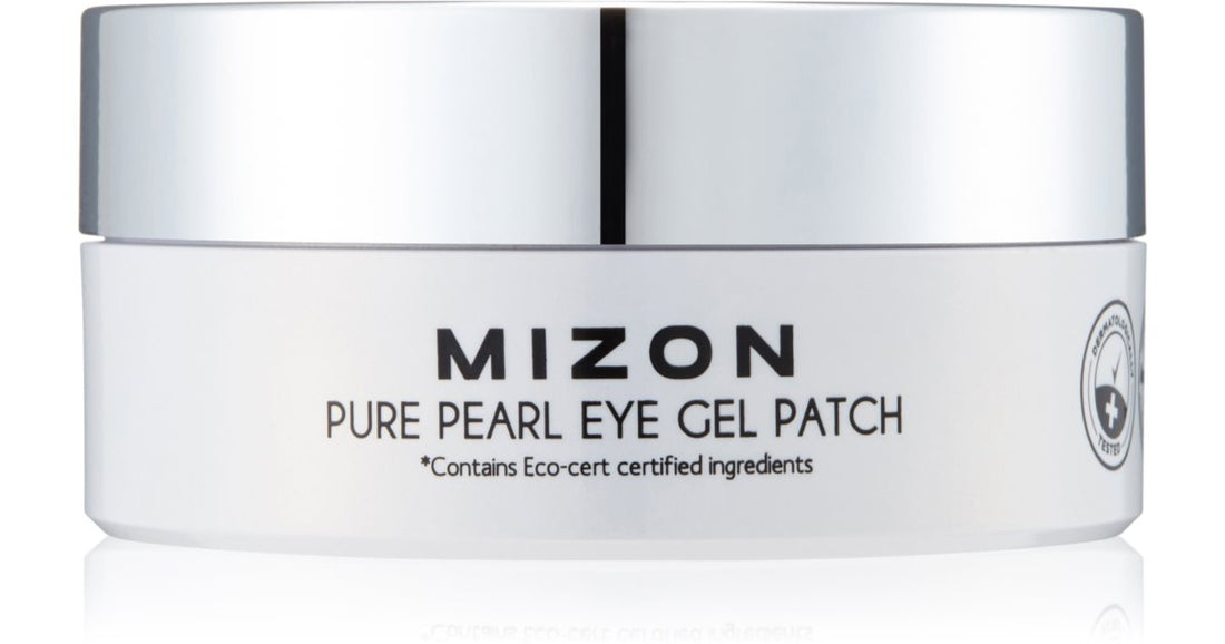 Mizon Parche de gel de perla pura maschera hidrogel contorno de ojos contra bolsas y ojeras 60uds