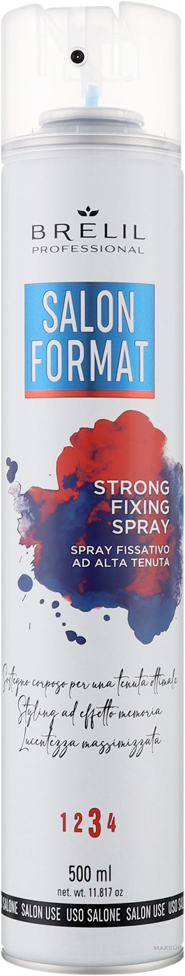 Spray capelli fissante, tenuta forte Brelil Professional Salon Format Strong Fixing Spray 500 ml