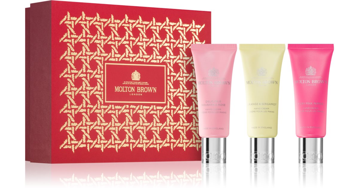 Molton Brown مجموعة علب هدايا ثلاثية للجنسين (لليدين).