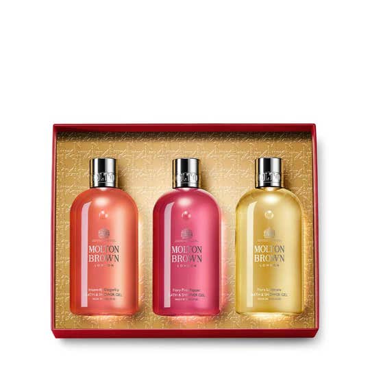 Molten Brown Floral &amp; Spicy body care collection