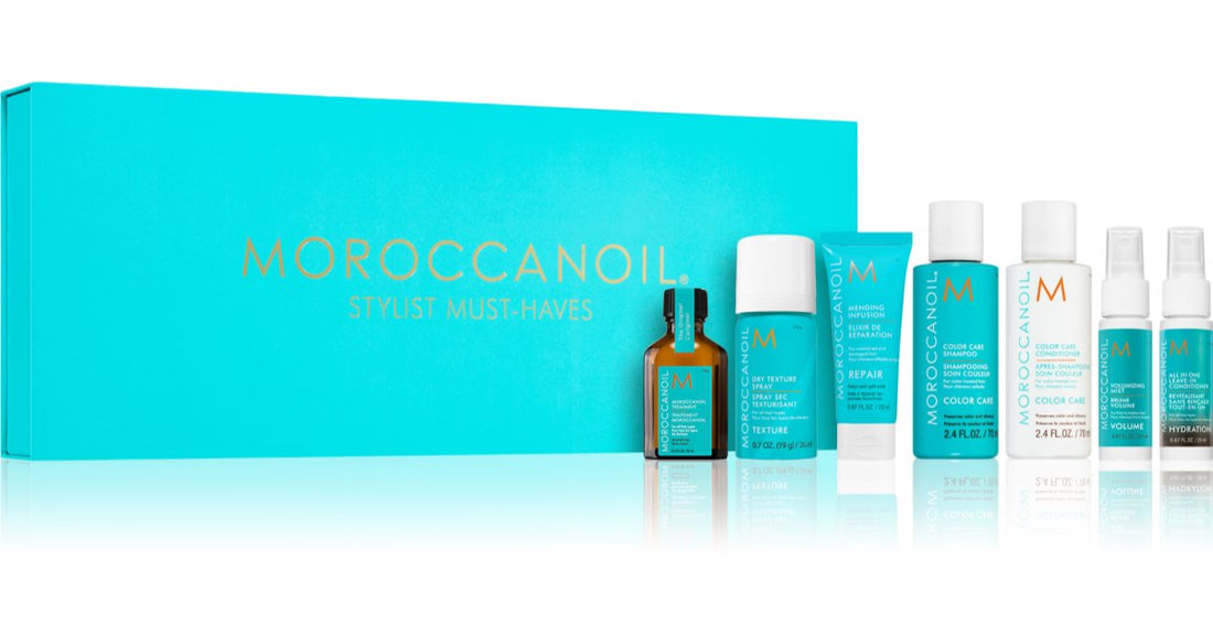 Moroccanoil Coffret Stylist Must Haves (pour cheveux teints et abîmés) 7 pcs