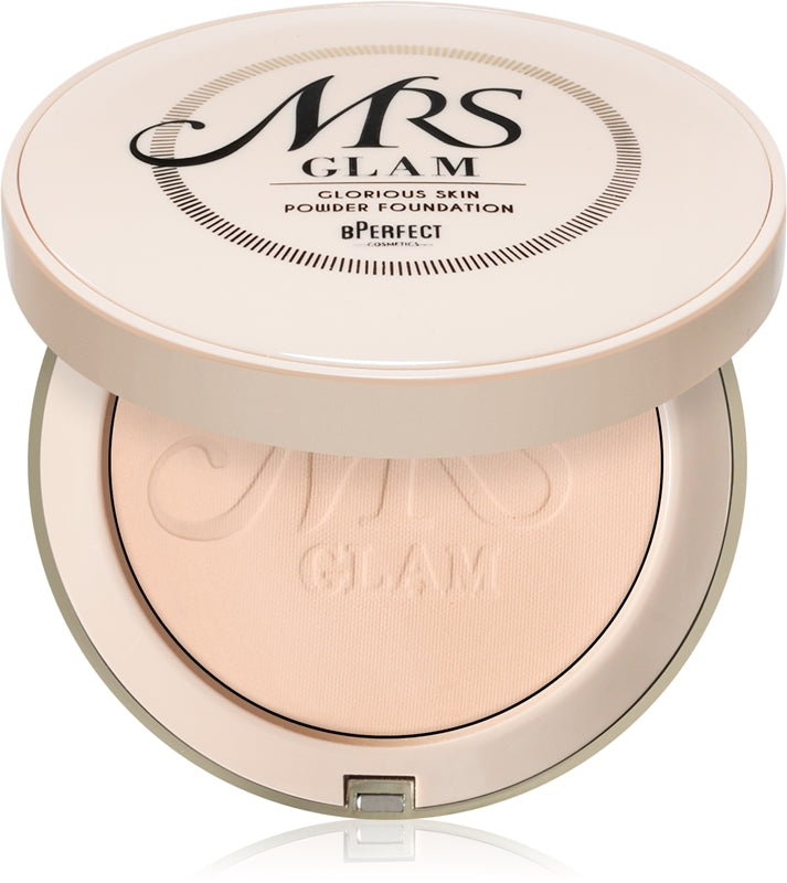 BPerfect Mrs Glam Glorious Skin cipria compatta per un finish opaco colore 01 Light Pink 70 g
