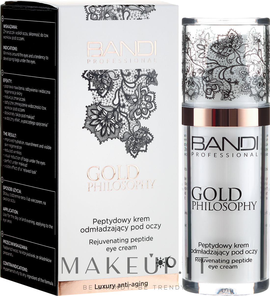 Crema contorno occhi con peptidi Bandi Professional Gold Philosophy Rejuvenating Peptide Eye Cream 30 ml