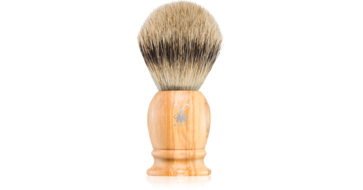 Mühle CLASSIC Silvertip Badger Olive Puu mäyrän parranajoharja Medium 1 kpl