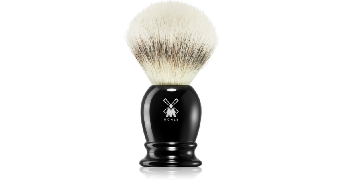 Mühle Blaireau CLASSIC Silvertip Fibre® en résine noire Petit 1 pc