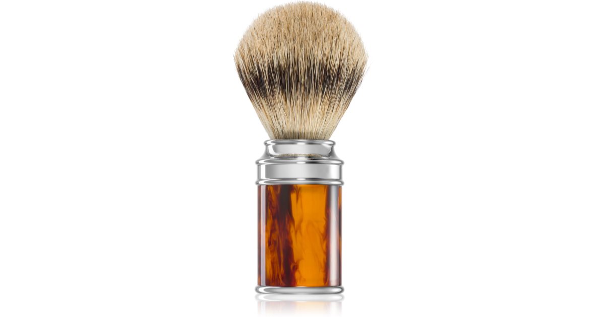 Mühle Escova de barbear de cabelo de texugo de tartaruga artificial Silvertip Badger 1ud