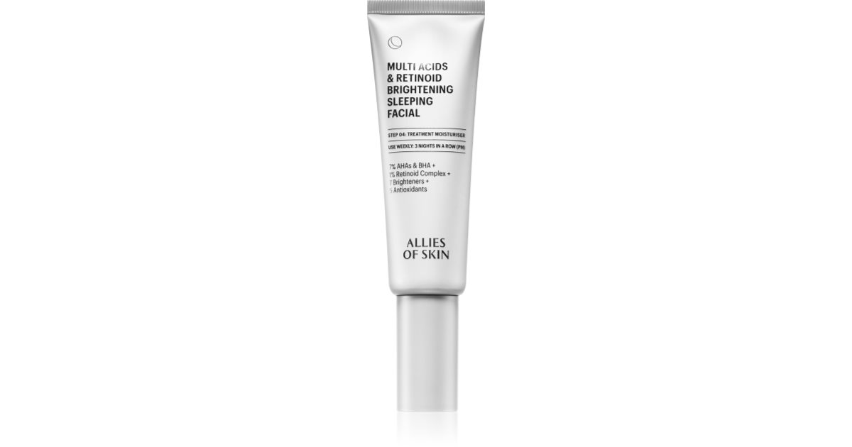 Allies of Skin Multi Acids &amp; Retinoid Sleeping maschera face highlighter 48 ml