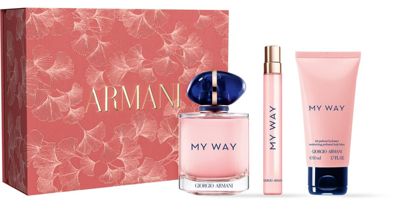 Armani My Way Women's Gift Set Eau de Parfum Refillable 90ml + Eau de Parfum 10ml + Scented Body Milk 50ml