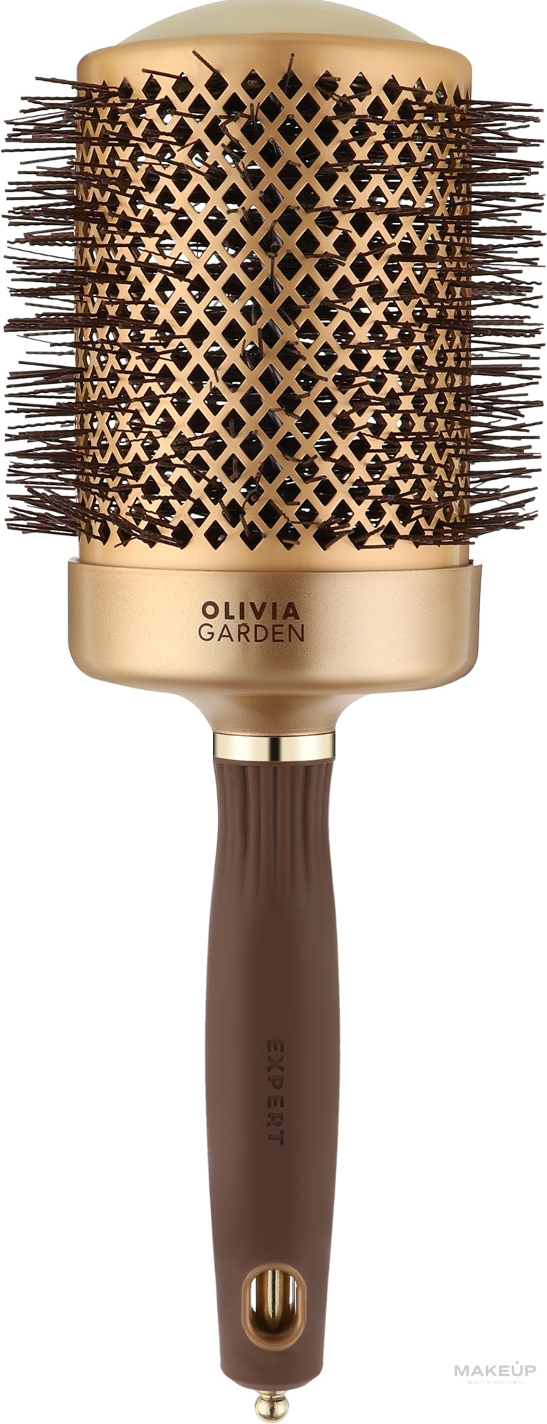 Spazzola brushing 80 mm Olivia Garden Expert Blowout Shine Wavy Bristles GOLD&amp;BROWN