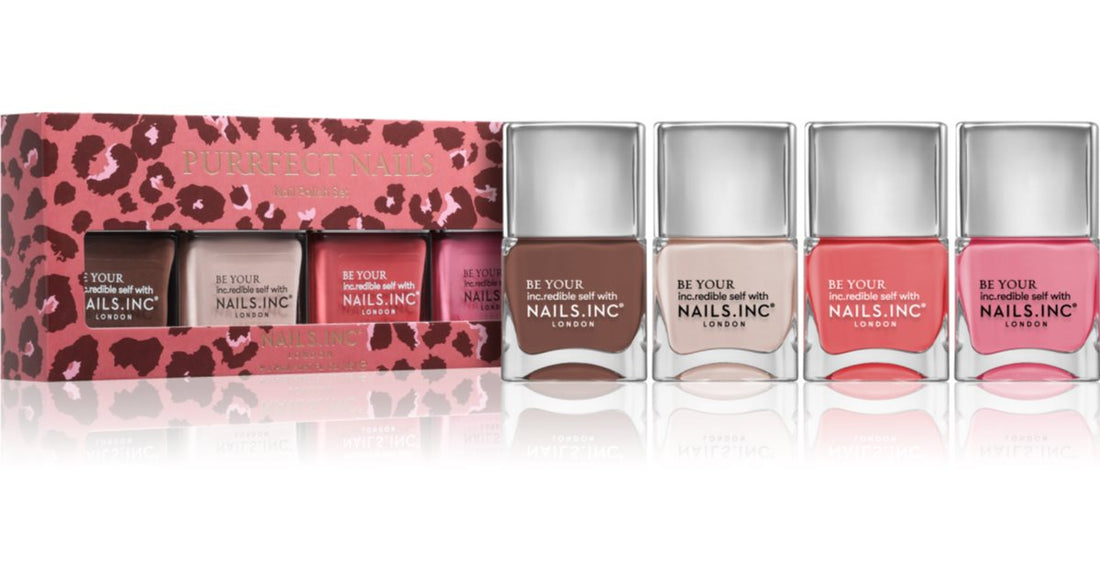 Nails Inc. Purrfect Nails set esmalte de uñas 14 ml + esmalte de uñas Plant One On Me 14 ml