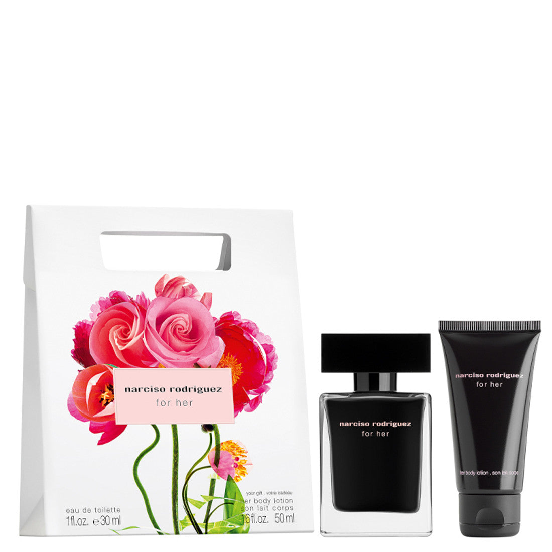 Narciso Rodriguez pour son ensemble de sacs à provisions Eau de Toilette