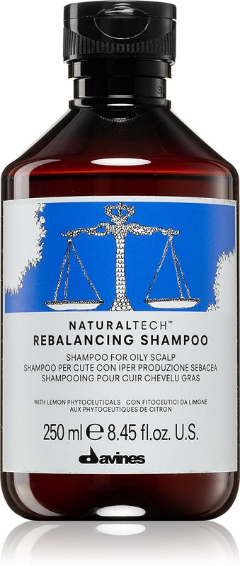 Davines Naturaltech Rebalancing Shampoo shampoo di pulizia profonda per cuoi capelluti grassi 250 ml