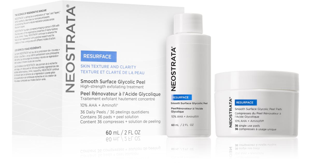 NeoStrata Resurface Smooth Surface Glycolic Peel 1-Step Scrub för hemmabruk med AHA-syror 60 ml