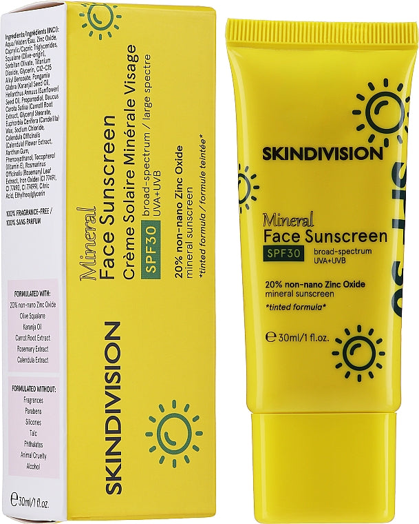 Crema solare viso SkinDivision Face Sunscreen SPF30 30 ml