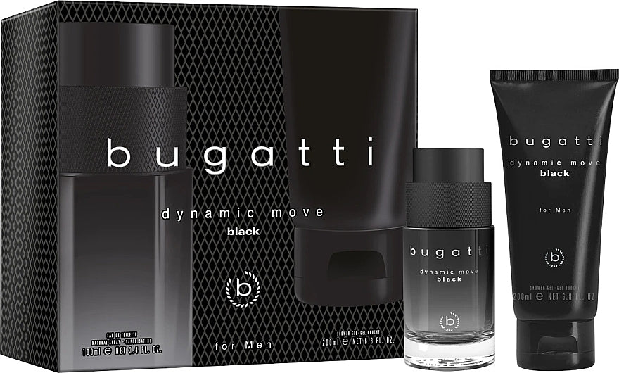 Bugatti Dynamic Move Black set regalo EDT 100 ml and gel doccia 200 ml 100ml