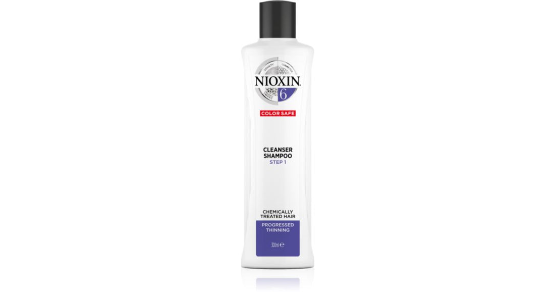 Nioxin System 6 Color Safe Shampooing Nettoyant pour cheveux traités chimiquement 1000 ml