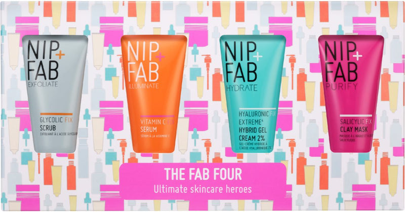 NIP+FAB The Fab Four Bestsellers Sada péče o obličej Mix 4× 20 ml