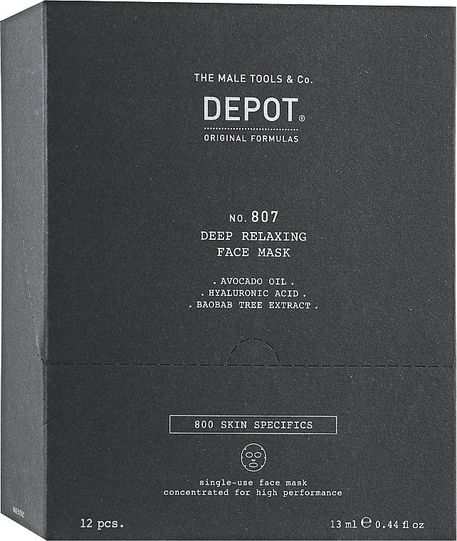 Depot 800 Specifiche No.807 Maschera Tessuto — Maschera Viso