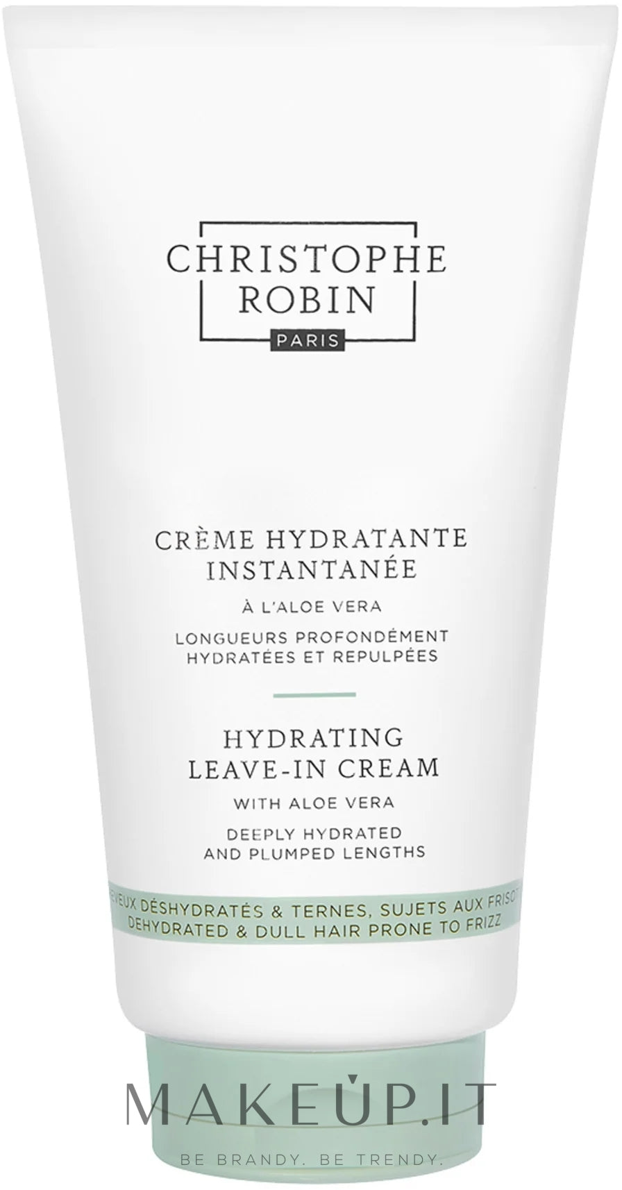 Crema capelli idratante con Aloe, senza risciacquo Christophe Robin Moisturizing Hydrating Leave-In Cream With Aloe Vera 150 ml
