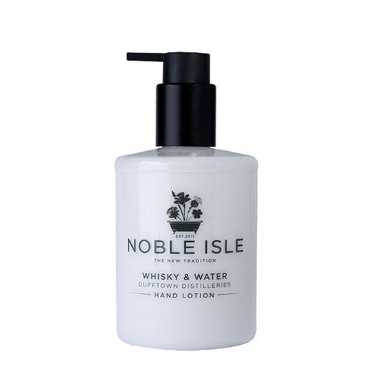 Noble Isle whiskey and hand lotion