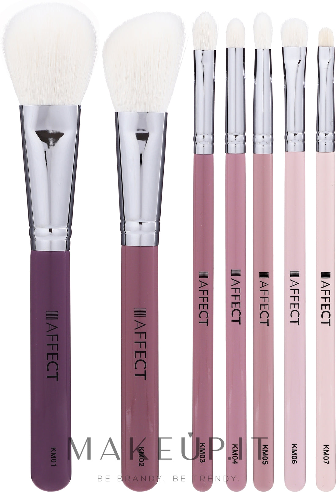 Set pennelli trucco, in astuccio, 7 pz Affect Cosmetics