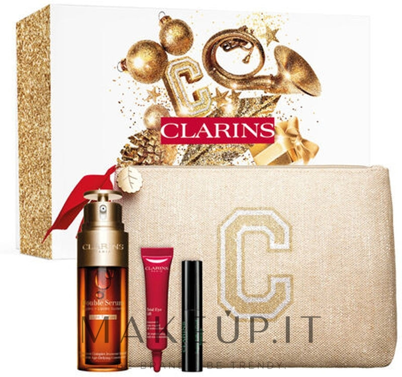 Set Clarins (ser/50ml + eye/cr/8ml + mascara/3ml + bag/1pc)