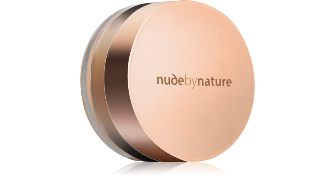 Nude by Nature Base de maquillaje en polvo mineral radiante color N4 Beige Sedoso 10 g