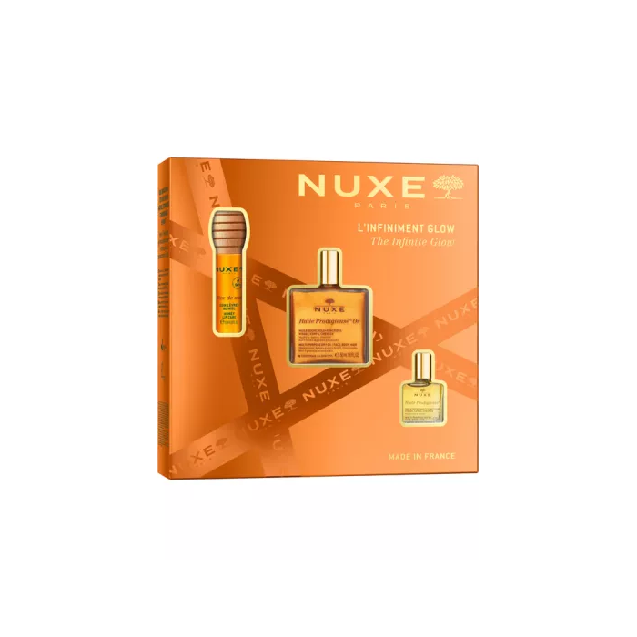 Set Nuxe Huile Prodigieuse The Infinite Glow Set (oil/50ml + oil/10ml + lip/care/10ml)