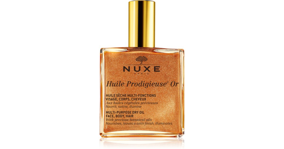 Nuxe Huile Prodigieuse Or グリッター入り多機能ドライオイル 顔、体、髪用 100 ml