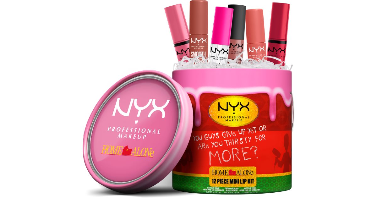 NYX Professional Makeup Home Alone 12 Piece Mini Lip Gift Box Kit 1 τεμ