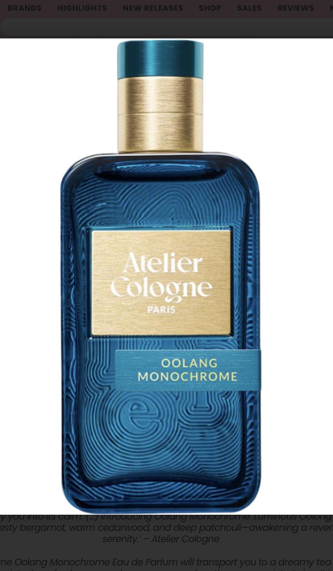 Atelier Cologne Rare Oolang Eau de Parfum Unisex 30 ml — Eau de Parfum