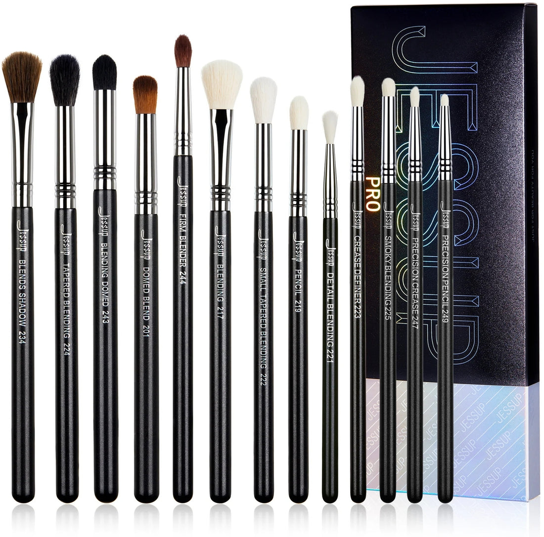 Set di pennelli per trucco, T338, 13 pezzi Jessup Pro Eye Makeup Blending Brush Set