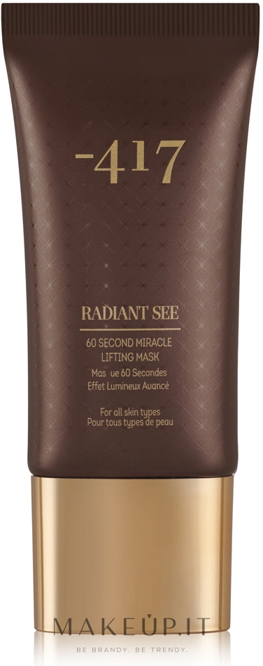 Maschera viso liftante di 60 secondi, per tutti i tipi di pelle -417 Radiant See 60 Second Miracle Lifting Mask 50 ml