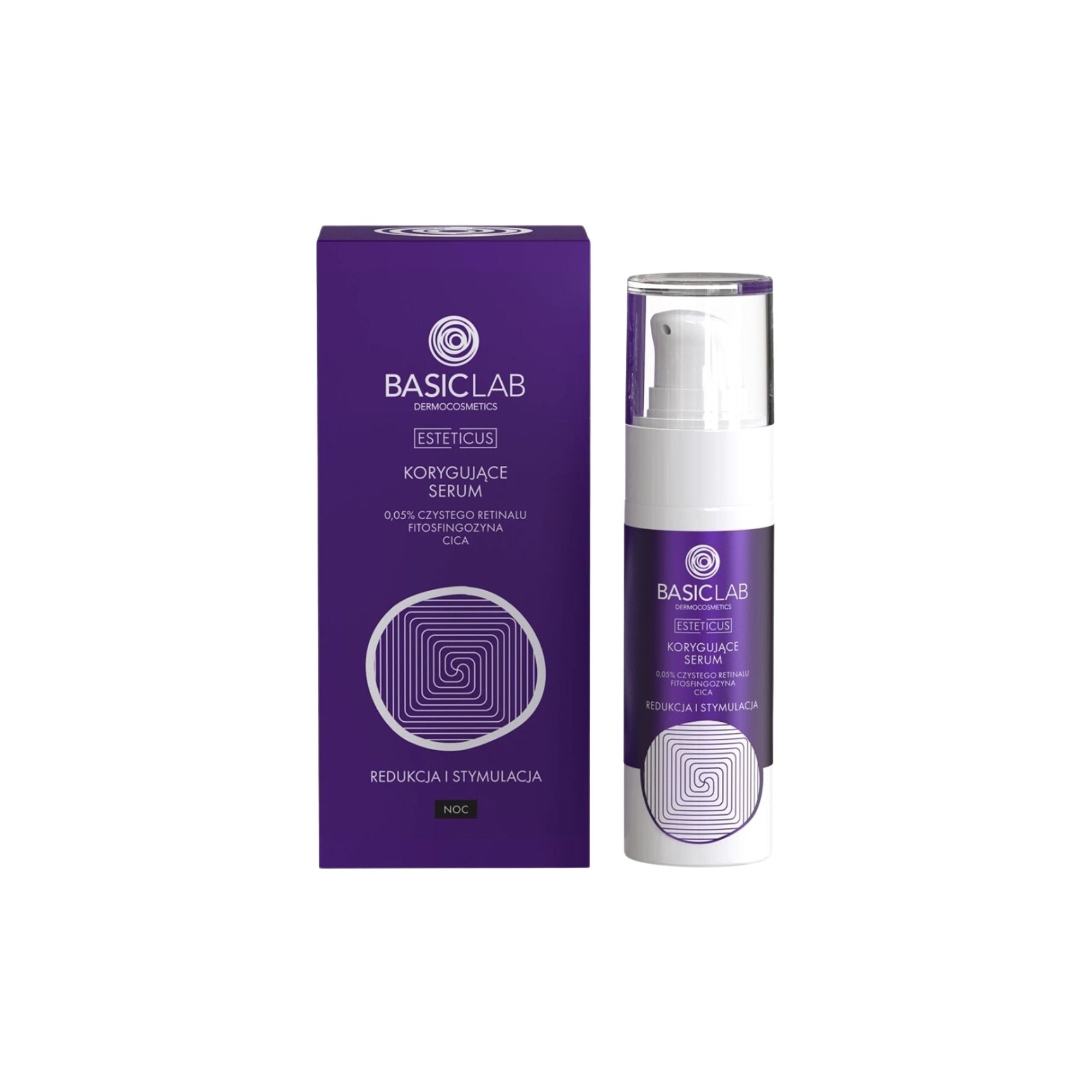 BasicLab Dermocosmetics Esteticus Corrective Serum mod hudpletter 0,05% Pure Retinal 30 ml