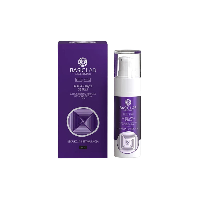 BasicLab Dermocosmetics Esteticus Corrective Serum mod hudpletter 0,05% Pure Retinal 30 ml